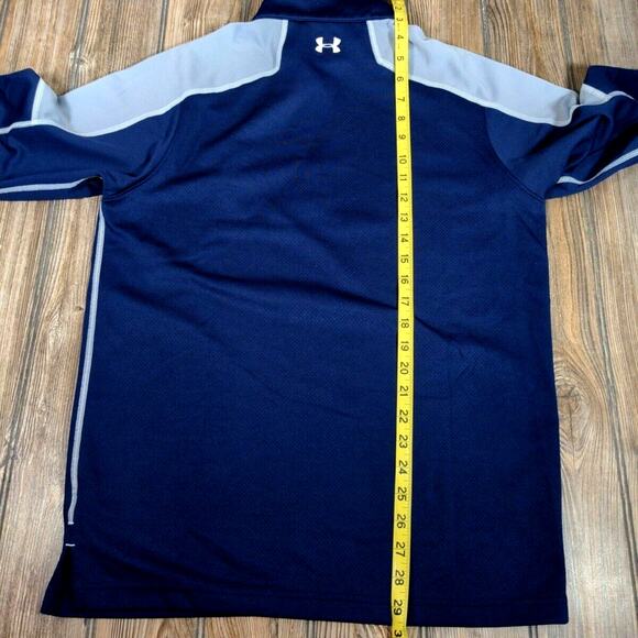 Notre Dame Fighting Irish Under Armour Sideline 1/4 Zip Lightweight Navy Logo Sm - Picture 6 of 9